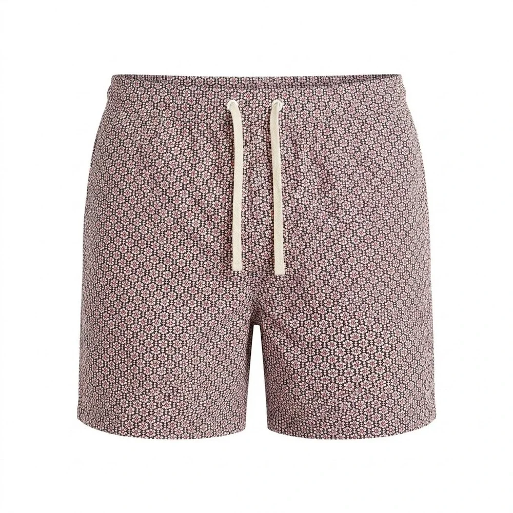 NEW Johnnie-O 2XL Haven Swim Trunks Mens XXL Mocha Floral Geometric 7